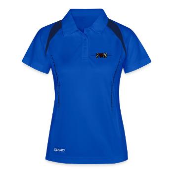 2026 Herz - Frauen Polo atmungsaktiv - Königsblau/Navy - Vorne