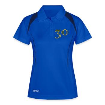 30. 30 JAHRE. 30-JÄHRIGES JUBILÄUM. 30-JÄHRIGES JUBILÄUM. - Frauen Polo atmungsaktiv - Königsblau/Navy - Vorne
