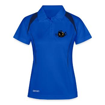 black halloween pumpkin with glowing eyes - Women's Polo breathable - royal/navy - Front