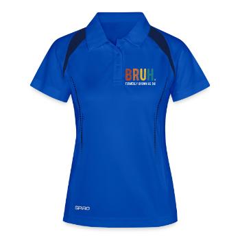 Bruh Anciennement Connu sous le nom de Papa Humour rétro - Polo respirant Femme - bleu roi/marine - Devant