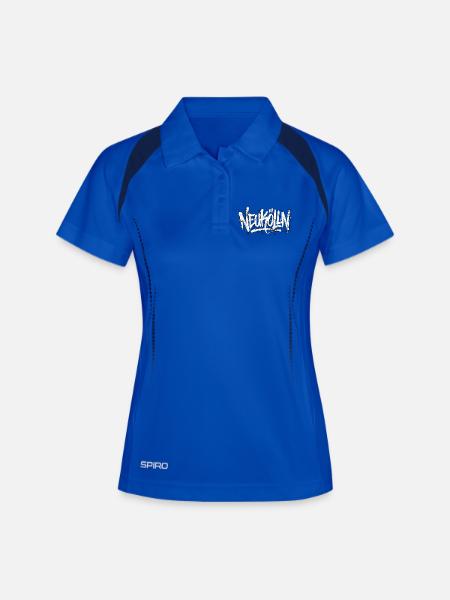 Neukölln Berlin Graffiti  - Frauen Polo atmungsaktiv - Königsblau/Navy