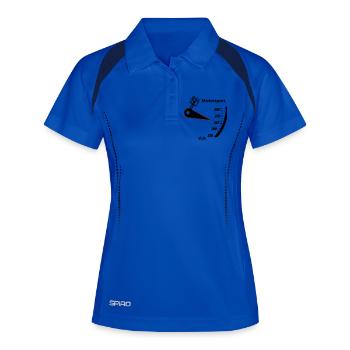Motorsport Tacho - Frauen Polo atmungsaktiv - Königsblau/Navy - Vorne