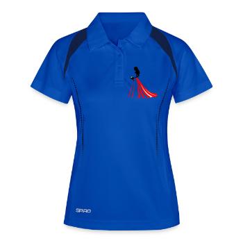 Mariée - Polo respirant Femme - bleu roi/marine - Devant
