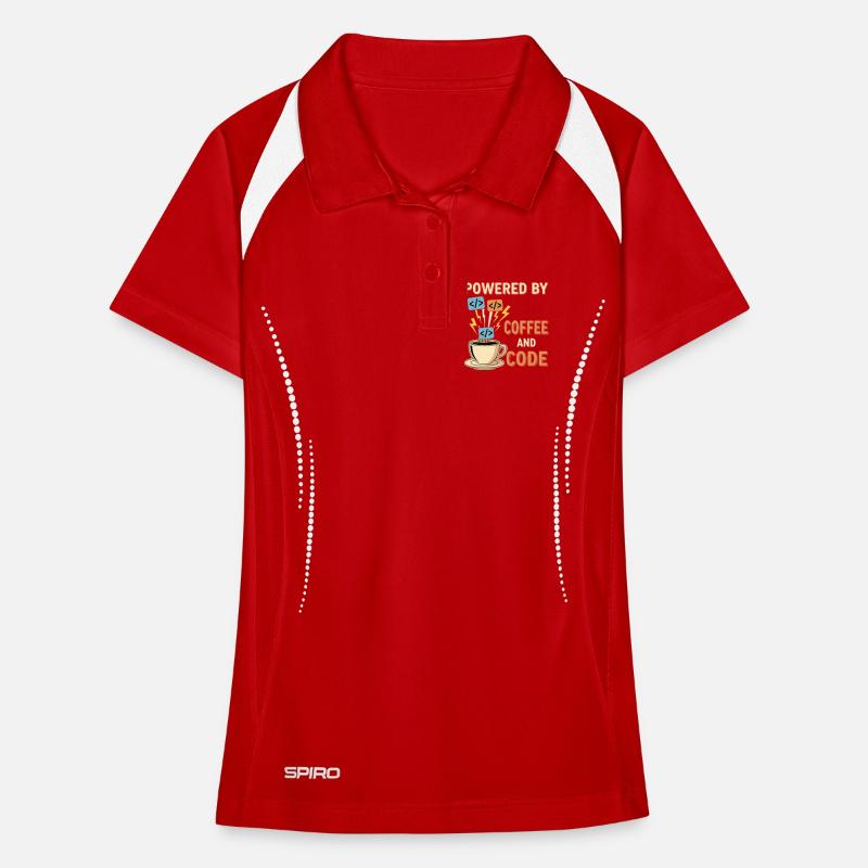 Programmer Coffee Motif Design Women's Polo breathable