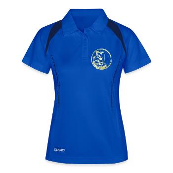 Fishing Silhouette Fischer - Frauen Polo atmungsaktiv - Königsblau/Navy - Vorne