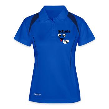 Abschluß , Schule ich habe fertig (25) - Frauen Polo atmungsaktiv - Königsblau/Navy - Vorne