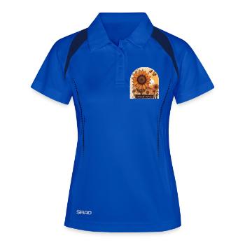 Du soleil pour l’âme - Polo respirant Femme - bleu roi/marine - Devant