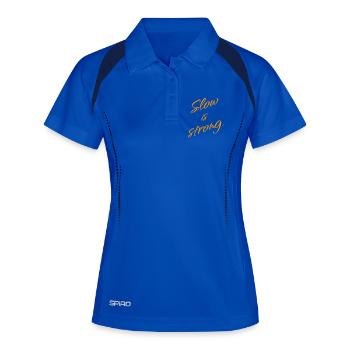 Slow is Strong – Calm Confidence - Women's Polo breathable - royal/navy - Front