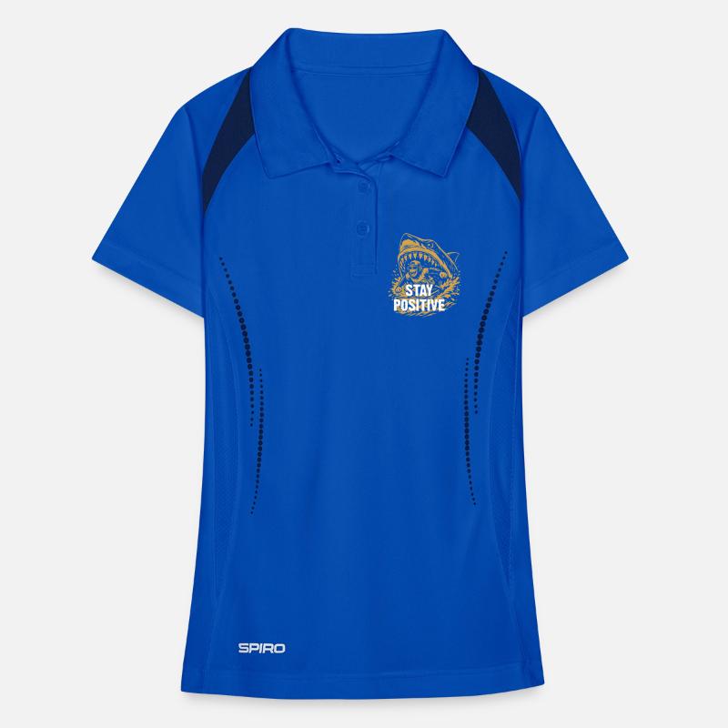 Reste positif, éclaboussure de requin Polo respirant Femme