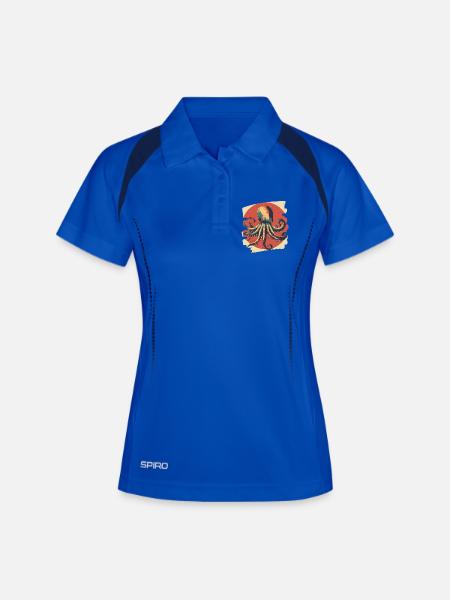 Kraken Oktopus - Frauen Polo atmungsaktiv - Königsblau/Navy
