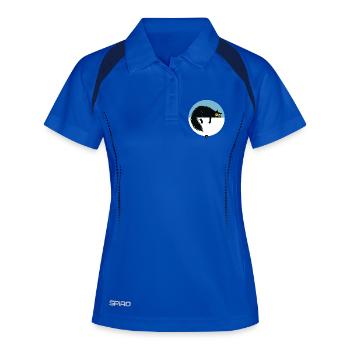 Mode de surveillance paresseuse - Polo respirant Femme - bleu roi/marine - Devant