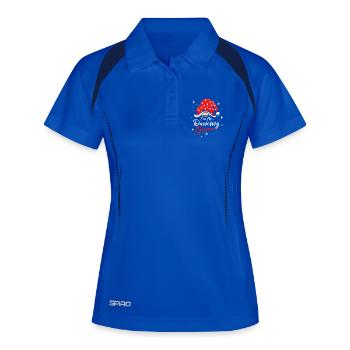 Gnom Tanzen - Frauen Polo atmungsaktiv - Königsblau/Navy - Vorne