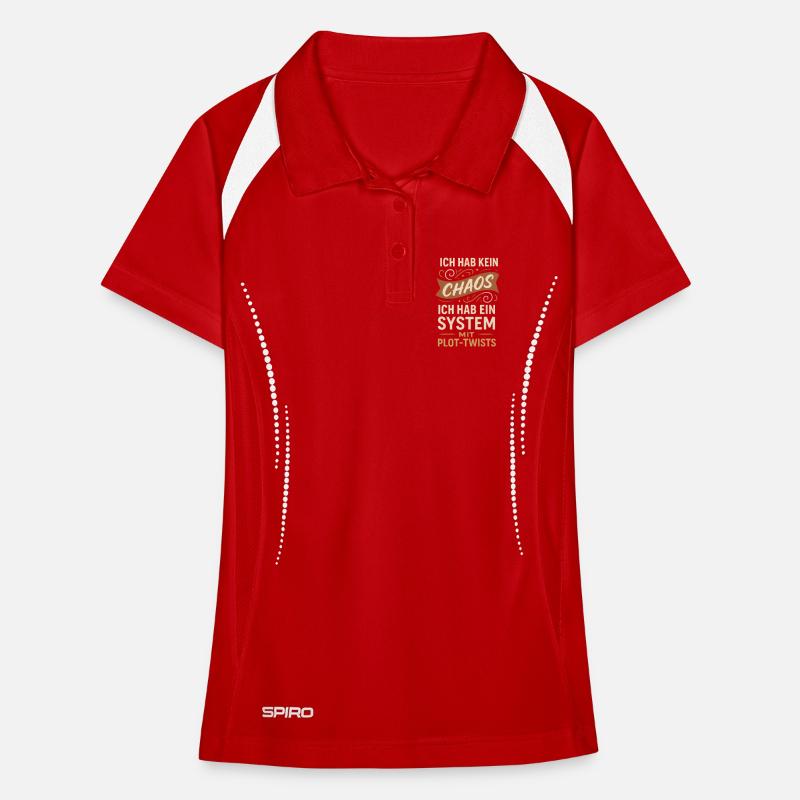 No Chaos – A System with Plot Twists Saying Women's Polo breathable