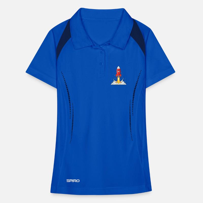 Angry Rocket Comic Character Women's Polo breathable