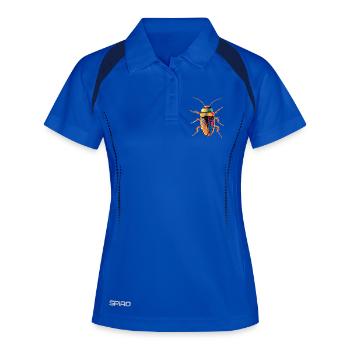 Kakerlake Küchenschabe Insekten Schabe Kakerlaken - Frauen Polo atmungsaktiv - Königsblau/Navy - Vorne