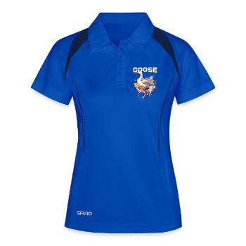Oie Fille Oie - Polo respirant Femme - bleu roi/marine - Devant