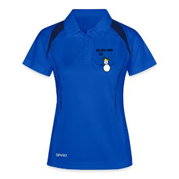 Schneekoenig freut sich - Frauen Polo atmungsaktiv - Königsblau/Navy - Vorne