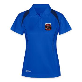 Shqipëri Albania Adler Emblem - Frauen Polo atmungsaktiv - Königsblau/Navy - Vorne