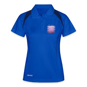Il est normal de recommencer. - Polo respirant Femme - bleu roi/marine - Devant