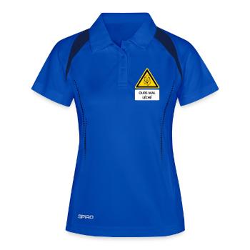 Bear badly licked - Women's Polo breathable - royal/navy - Front
