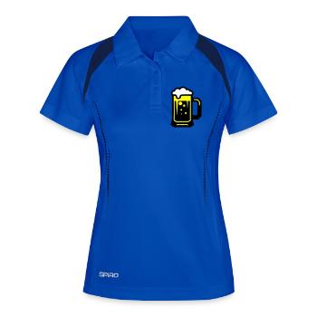 Bier Bierglas Symbol - Frauen Polo atmungsaktiv - Königsblau/Navy - Vorne