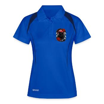 Schwarzer Panther im japanischen Irezumi Stil - Frauen Polo atmungsaktiv - Königsblau/Navy - Vorne