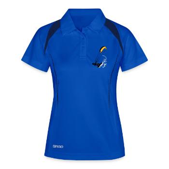 Kitesurfer and wave flex - Polo respirant Femme - bleu roi/marine - Devant