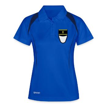 Gendarme Képi G.M. (Gendarme Mobile) - Polo respirant Femme - bleu roi/marine - Devant