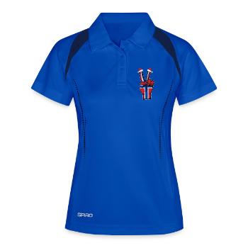 Norwegen Flagge Weihnachten Peace Symbol - Frauen Polo atmungsaktiv - Königsblau/Navy - Vorne