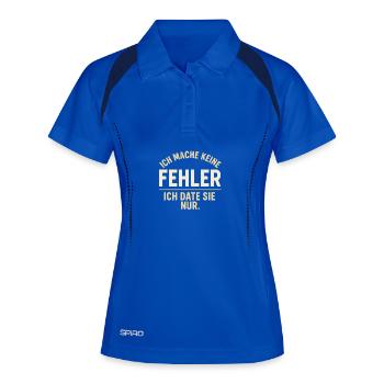 Ich date sie nur – Fehlerthema - Frauen Polo atmungsaktiv - Königsblau/Navy - Vorne