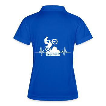 trial motocross - Frauen Polo atmungsaktiv - Königsblau/Navy - Hinten