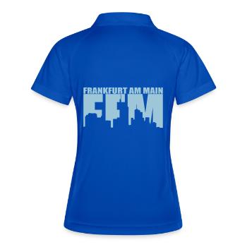 FFM - Frankfurt am Main - Polo respirant Femme - bleu roi/marine - Dos