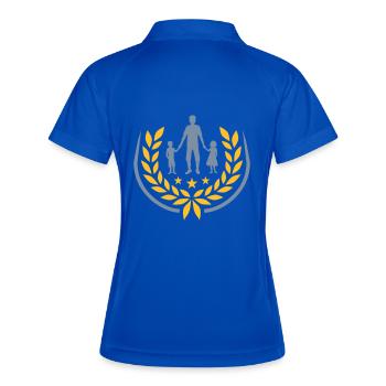Stars Papa Kids Couronne de laurier - Polo respirant Femme - bleu roi/marine - Dos