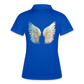 Ailes d'Ange Pastel en Miroir - Polo respirant Femme - bleu roi/marine - Dos