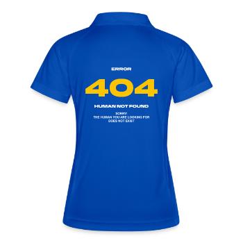 Error 404 Human not found - Frauen Polo atmungsaktiv - Königsblau/Navy - Hinten