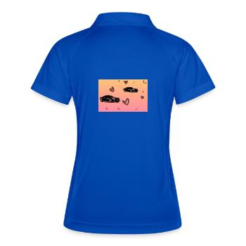Auto  - Polo respirant Femme - bleu roi/marine - Dos
