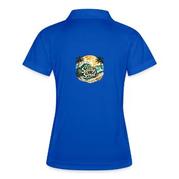 Salty Soul Beach Shirt - Frauen Polo atmungsaktiv - Königsblau/Navy - Hinten