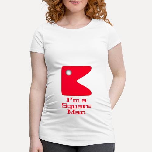 Square man red - Women's Pregnancy T-Shirt 