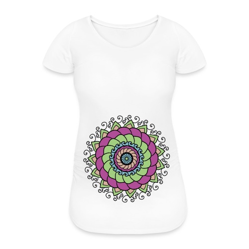 Mandala, orientalisches Ornament, bunt4 - Frauen Schwangerschafts-T-Shirt