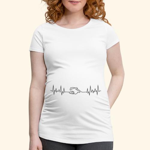 wave peace handshake - Frauen Schwangerschafts-T-Shirt