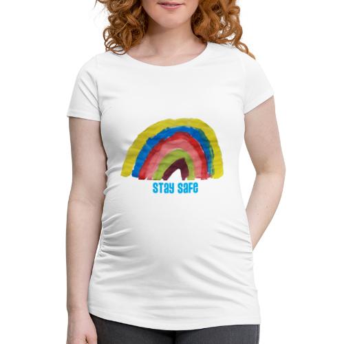 Stay Safe Rainbow Tshirt - Women's Pregnancy T-Shirt 