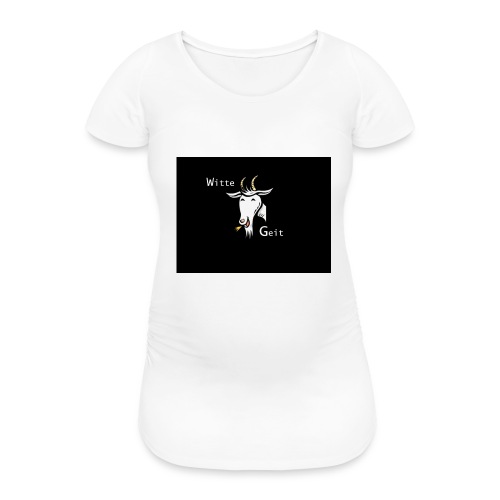 witte geit - Vrouwen zwangerschap-T-shirt