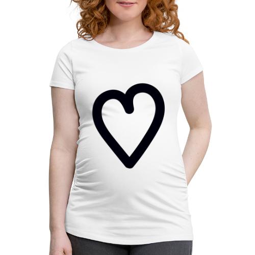 mon coeur heart - T-shirt de grossesse Femme