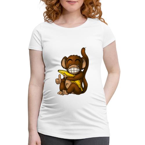 Super Fröhlicher Affe - Frauen Schwangerschafts-T-Shirt