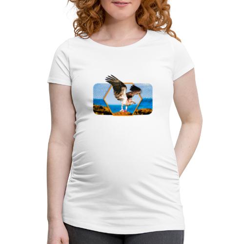 Adler mit gespreizten Flügeln und Grafik-Form - Frauen Schwangerschafts-T-Shirt