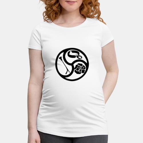 Triskele triskelion BDSM Emblem HiRes 1 color - Frauen Schwangerschafts-T-Shirt