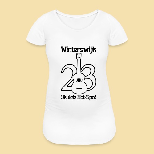 Ukulele Hotspot WInterswijk 2023 - Frauen Schwangerschafts-T-Shirt