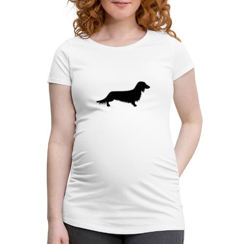 Langhaardackel - Frauen Schwangerschafts-T-Shirt