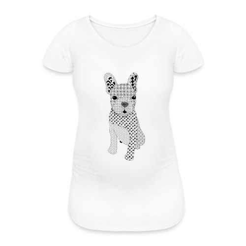 Bulldog puppy patroon - Vrouwen zwangerschap-T-shirt