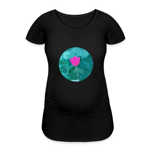 Flower power - Vrouwen zwangerschap-T-shirt